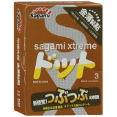 Презервативы Sagami Xtreme FEEL UP с точечной текстурой и линиями прилегания - 3 шт. - Sagami - купить с доставкой в Элисте