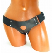 Трусики для страпона коричневого цвета - БДСМ Арсенал - купить с доставкой в Элисте