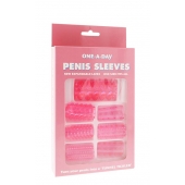 Набор из 7 розовых насадок на пенис ONE-A-DAY PENIS SLEEVES PINK - Seven Creations - в Элисте купить с доставкой
