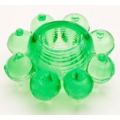 Зеленое эрекционное кольцо-цветок - Toyfa Basic - в Элисте купить с доставкой