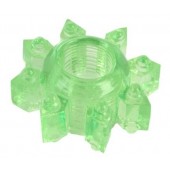 Зеленое эрекционное кольцо-звезда - Toyfa Basic - в Элисте купить с доставкой