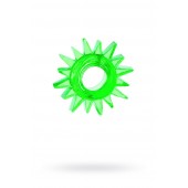 Зеленое эрекционное кольцо-солнце - Toyfa Basic - в Элисте купить с доставкой