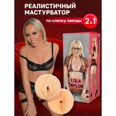 Двусторонний мастурбатор Lola Taylor - 22 см. - ФлешНаш - в Элисте купить с доставкой