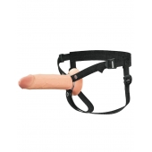 Полый страпон на ремнях 8’’ Hollow Silicone Strap-on - Pipedream - купить с доставкой в Элисте