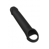 Черная насадка-удлинитель с вибрацией Vibrating Extender With Remote - Dream Toys - в Элисте купить с доставкой