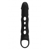 Черная насадка-удлинитель Vibrating Extender With Remote с вибрацией - Dream Toys - в Элисте купить с доставкой