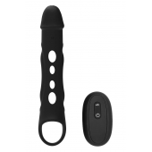Черная насадка-удлинитель Vibrating Extender With Remote с вибрацией - Dream Toys - в Элисте купить с доставкой