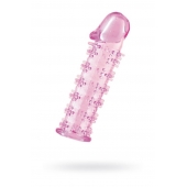 Розовая насадка на пенис с шипами - 12,5 см. - A-toys - в Элисте купить с доставкой