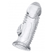 Прозрачная насадка на пенис с шипиками и коготком - 13,5 см. - A-toys - в Элисте купить с доставкой