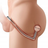 Кольцо на пенис с анальным стимулятором Stainless Steel Anal Hook   Cock Ring - BlueLine - в Элисте купить с доставкой