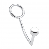 Кольцо на пенис с анальным стимулятором Stainless Steel Anal Hook   Cock Ring - BlueLine - в Элисте купить с доставкой