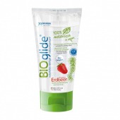 Гель-смазка на водной основе с ароматом клубники BioGlide - 80 мл. - Joy Division - купить с доставкой в Элисте