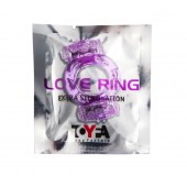 Фиолетовое виброкольцо с двумя вибропульками - Toyfa Basic - в Элисте купить с доставкой