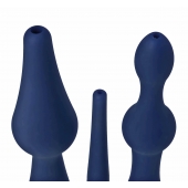 Набор из 3 универсальных насадок для анального душа Universal 3 Piece Silicone Enema Attachment Set - XR Brands - купить с доставкой в Элисте