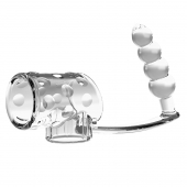 Прозрачная насадка на пенис и мошонку с анальным стимулятором Rilley - Baile - в Элисте купить с доставкой