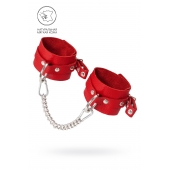 Красные мягкие кожаные оковы с люверсами - Pecado - купить с доставкой в Элисте