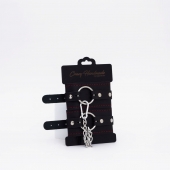 Черно-красные кожаные оковы - Crazy Handmade - купить с доставкой в Элисте