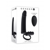 Черная вибронасадка для двойного проникновения Full Swing - Gender X - купить с доставкой в Элисте