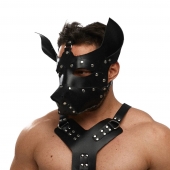 Черная кожаная маска «Собака» - Crazy Handmade - купить с доставкой в Элисте