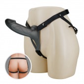 Черный полый мужской страпон London - 16,8 см. - Baile - купить с доставкой в Элисте