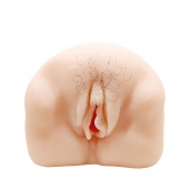 Телесный мастурбатор-вагина с оволосением и вибрацией - Baile - в Элисте купить с доставкой