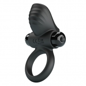 Черное эрекционное кольцо с вибрацией Adrien - Baile - в Элисте купить с доставкой
