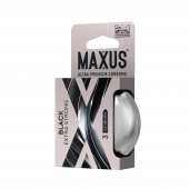 Черные утолщенные презервативы MAXUS Extra Strong с железным кейсом - 3 шт. - Maxus - купить с доставкой в Элисте