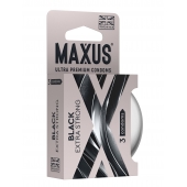 Черные утолщенные презервативы MAXUS Extra Strong с железным кейсом - 3 шт. - Maxus - купить с доставкой в Элисте