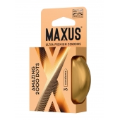 Точечные презервативы MAXUS 2000 Amazing Dots с железным кейсом - 3 шт. - Maxus - купить с доставкой в Элисте