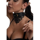 Фигурный чокер с узорами и золотистой фурнитурой - Crazy Handmade - купить с доставкой в Элисте