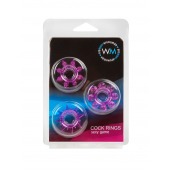 Набор из 3 лиловых эрекционных колец различной формы - Erowoman-Eroman - в Элисте купить с доставкой