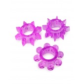 Набор из 3 лиловых эрекционных колец различной формы - Erowoman-Eroman - в Элисте купить с доставкой