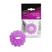 Лиловое эрекционное кольцо с 2 рядами стимулирующих шариков - Erowoman-Eroman - в Элисте купить с доставкой
