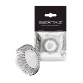 Эластичное эрекционное кольцо с длинными черными «ресничками» - Sextaz - в Элисте купить с доставкой