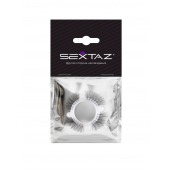 Эластичное кольцо с «ресничками» и 4 шариками - Sextaz - в Элисте купить с доставкой