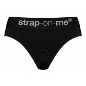 Черные трусики для насадок Heroine Lingerie Harness - size XL - Strap-on-me - купить с доставкой в Элисте