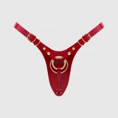 Красный пояс для фиксации насадок Strap-On-Me Leatherette Harness Fabulous - Strap-on-me - купить с доставкой в Элисте