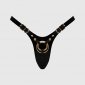 Черный пояс для фиксации насадок Strap-On-Me Leatherette Harness Fabulous - Strap-on-me - купить с доставкой в Элисте