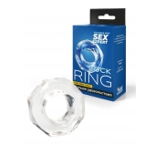Прозрачное эрекционное кольцо в форме гайки - Sex Expert - в Элисте купить с доставкой