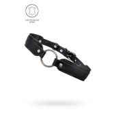 Черный кожаный чокер-ошейник со скруглёнными углами - Pecado - купить с доставкой в Элисте