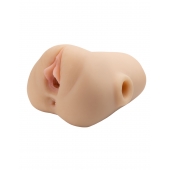 Телесный мастурбатор с вибрацией Double Pounder Vibrating Squeeze Stroker - Pipedream - в Элисте купить с доставкой