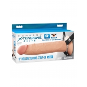 Телесный пустотелый фаллопротез 9’’ Hollow Silicone Strap-On - 24,1 см. - Pipedream - купить с доставкой в Элисте