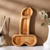 Деревянное блюдо для подачи в форме члена (25 х 16,5 х 1,7 см) - Сима-Ленд - купить с доставкой в Элисте