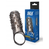 Дымчатая насадка на пенис с выпуклостями - 12 см. - Sex Expert - в Элисте купить с доставкой