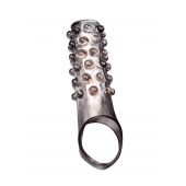 Дымчатая насадка на пенис с выпуклостями - 11 см. - Sex Expert - в Элисте купить с доставкой