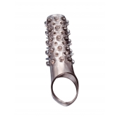 Дымчатая насадка на пенис с шипами и выпуклостями - 12 см. - Sex Expert - в Элисте купить с доставкой