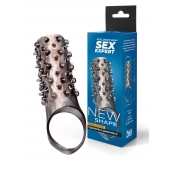 Дымчатая насадка на пенис с шипами и выпуклостями - 12,5 см. - Sex Expert - в Элисте купить с доставкой