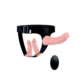 Женский страпон с 3 насадками и вибрацией - Erowoman-Eroman - купить с доставкой в Элисте