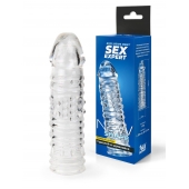 Прозрачная закрытая насадка на пенис - 17 см. - Sex Expert - в Элисте купить с доставкой