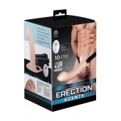 Телесный полый страпон с вибрацией Erection Agents - 24,1 см. - NMC - купить с доставкой в Элисте